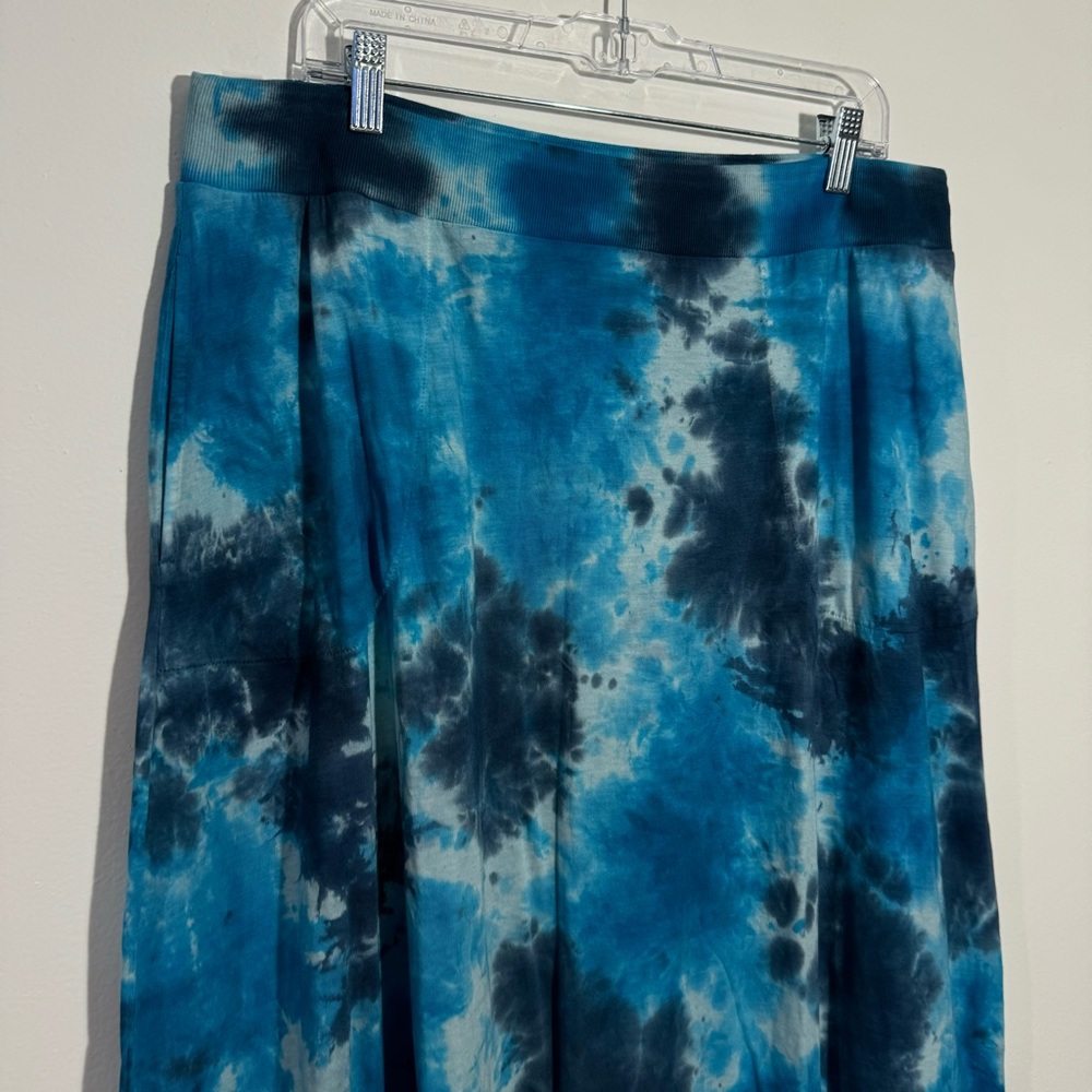 LOGO by‎ Lori Goldstein Benni Beach to Street Tie-Dye Midi Skirt Large Beachy - Picture 5 of 12